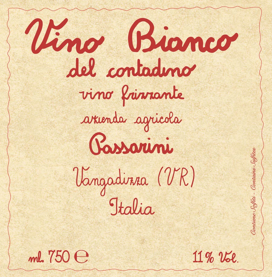 Etichetta Vino Bianco del Contadino